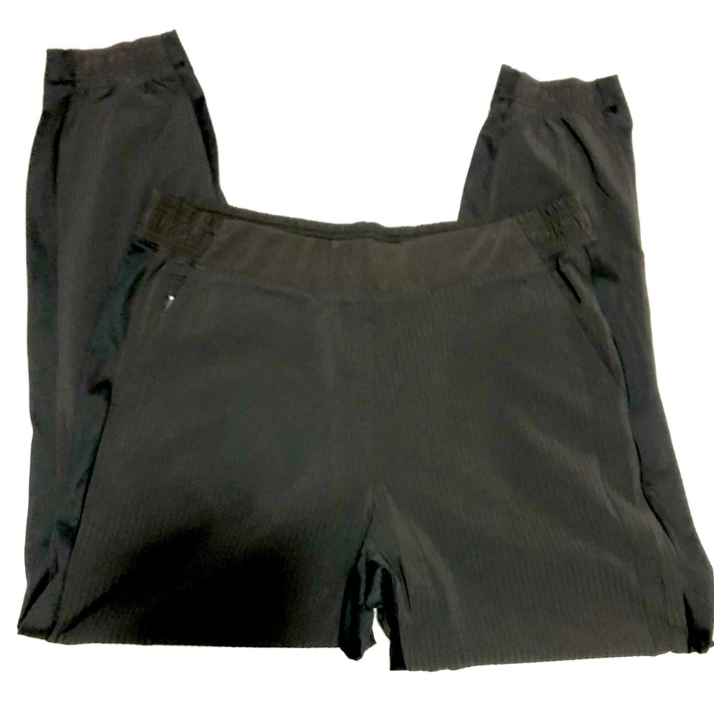 Athleta Black Ribbed Track Pants